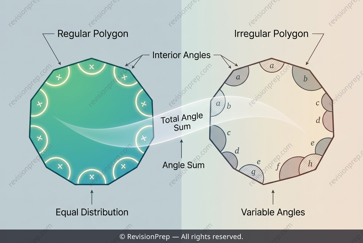 Maths: Polygon Angles — Regular vs Irregular