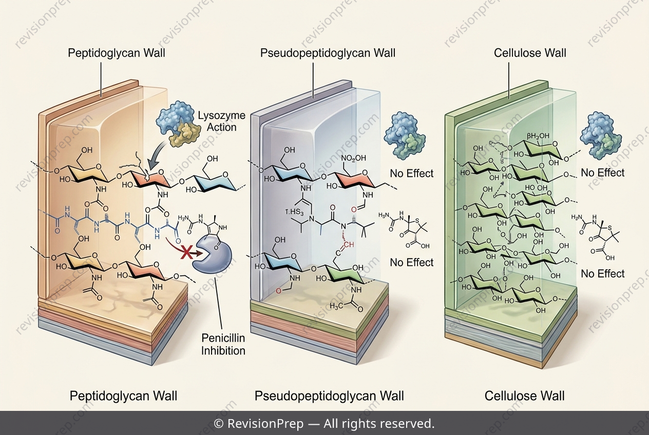 Cell Wall Composition and Antimicrobial Specificity in IB Biology HL
