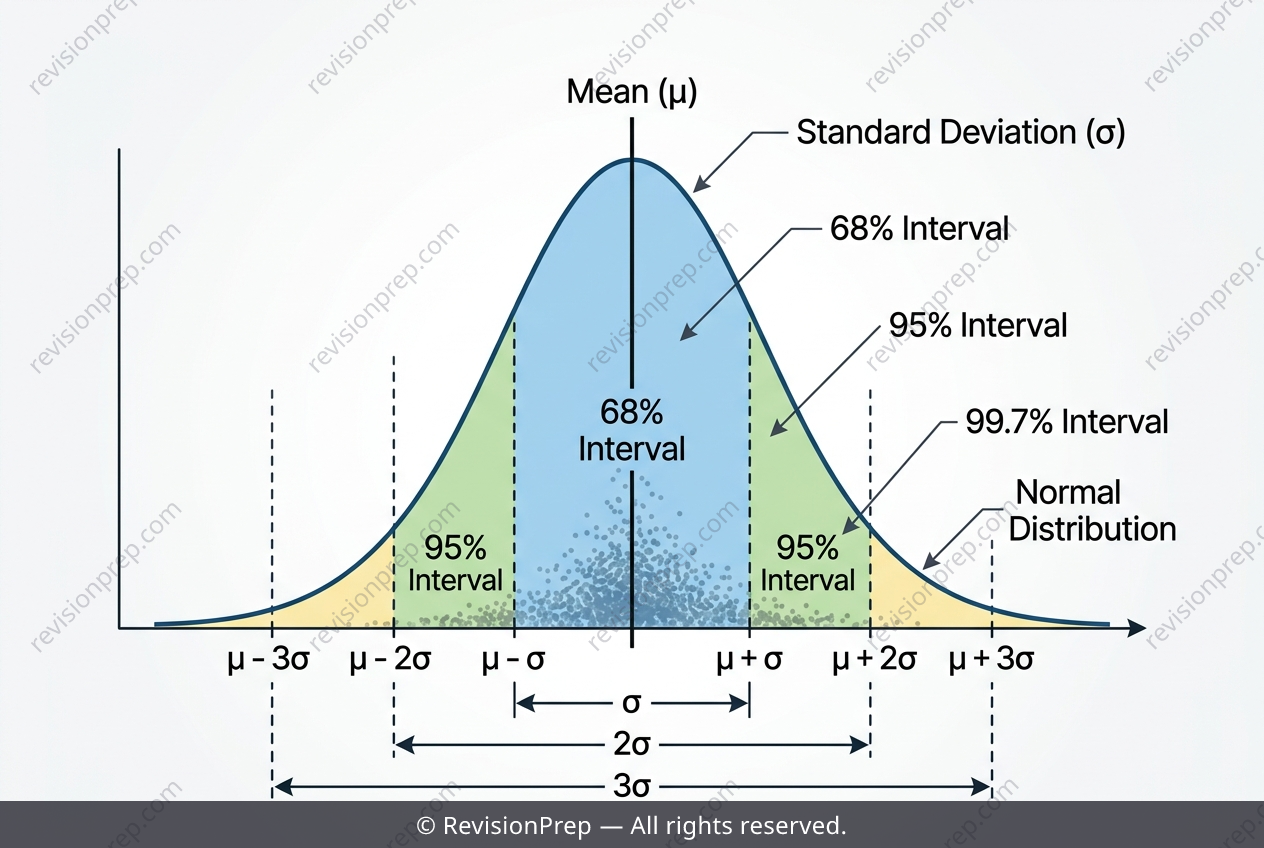 Maths: The 68–95–99.7 Rule on the Normal Curve