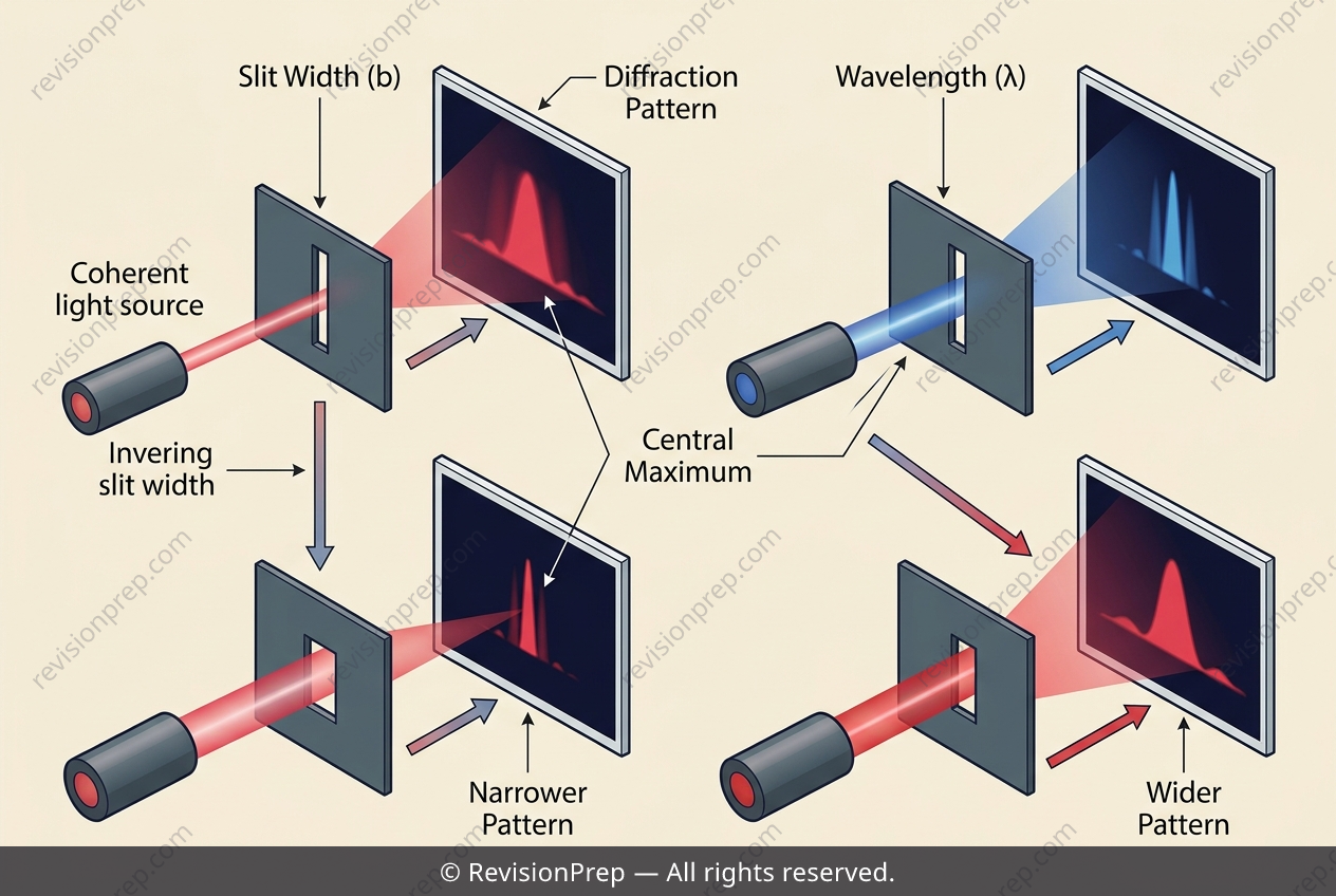 Physics: How Slit Width Shapes Diffraction Patterns