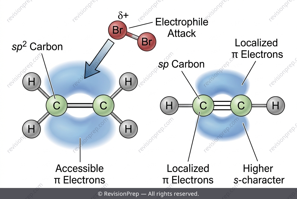 Chemistry: Why Ethyne Reacts Slower Than Ethene