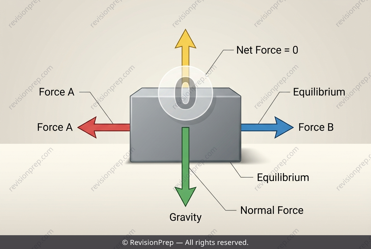 Physics: Why 10 N Left Cancels 10 N Right