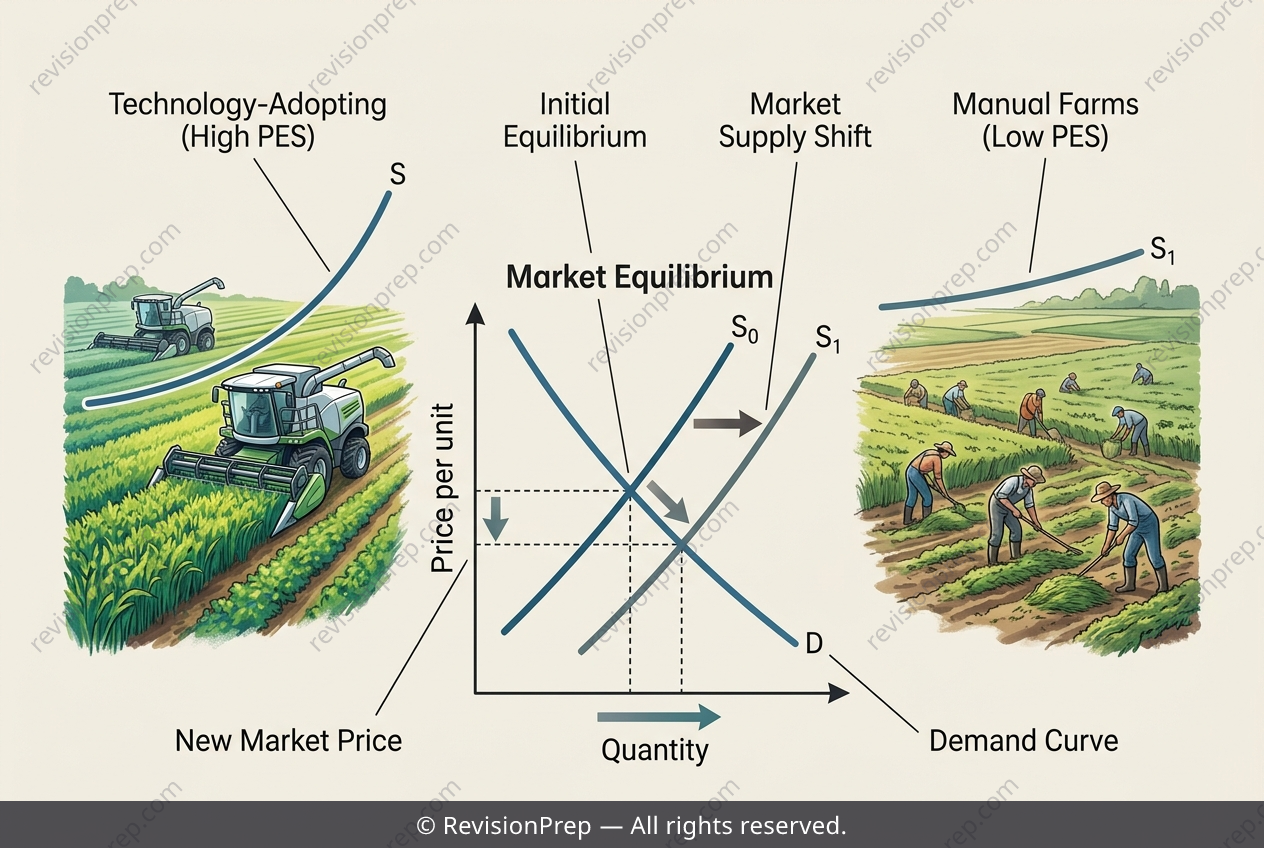 Economics: When Technology Splits a Competitive Market