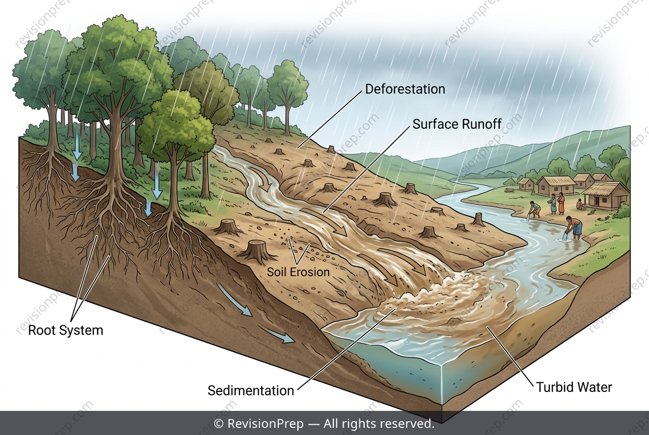 Biology: Deforestation Causes Erosion and Sedimentation