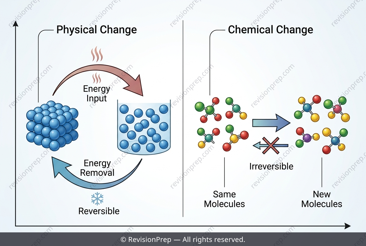 Chemistry: Molecular Structure Distinguishes Change Type