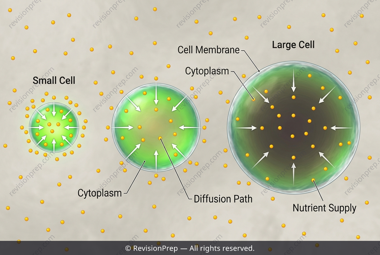 Biology: How Surface Area to Volume Ratio Limits Cell Growth