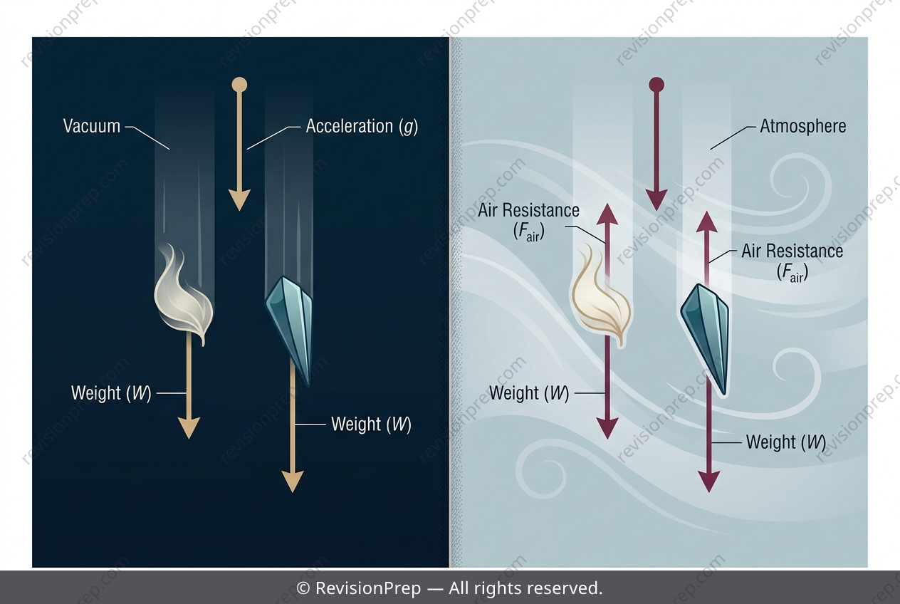 Physics: Free Fall, Air Resistance, and Net Force