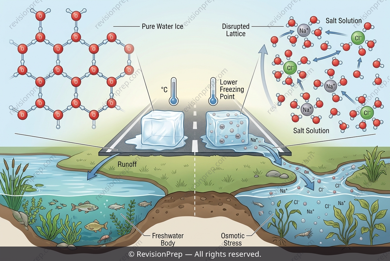 Chemistry: Why Road Salt Affects Freezing and Ecosystems