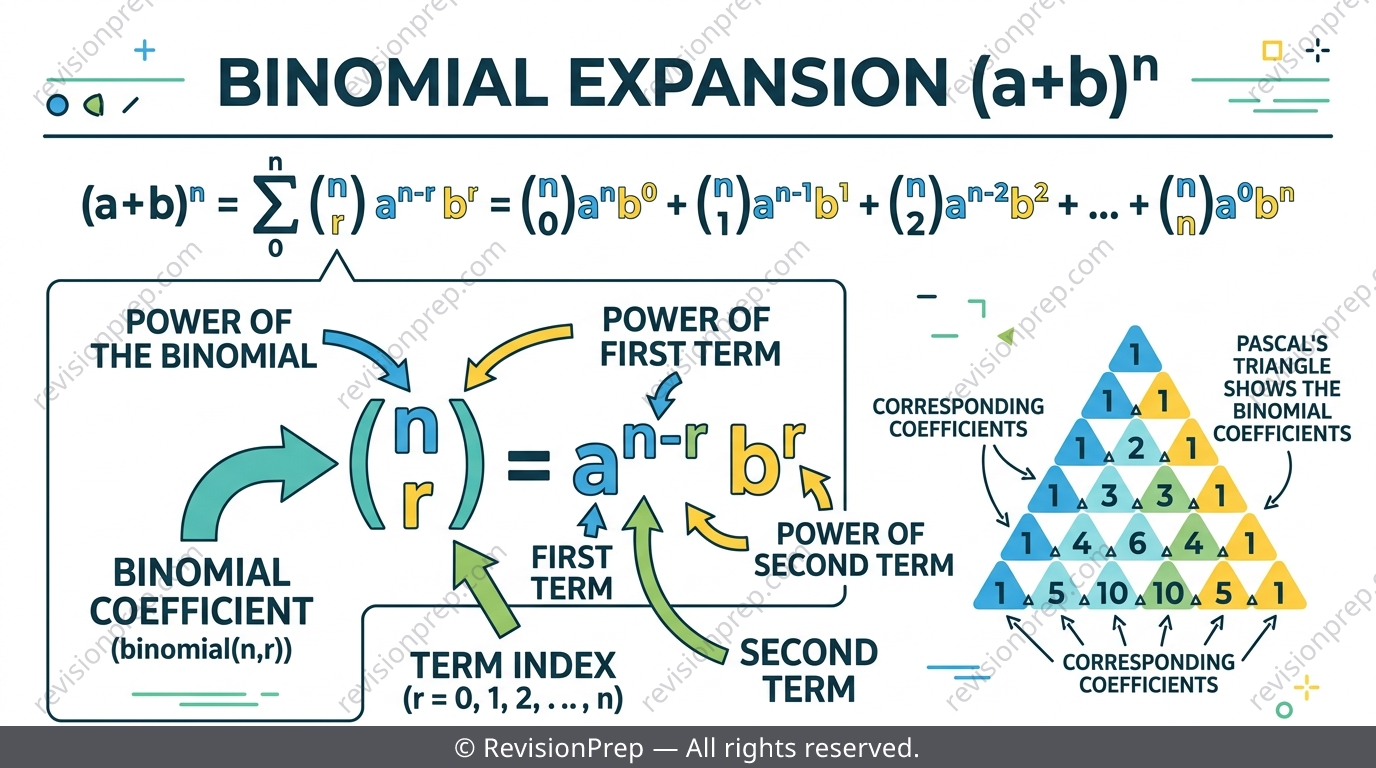 Binomial expansion general term diagram