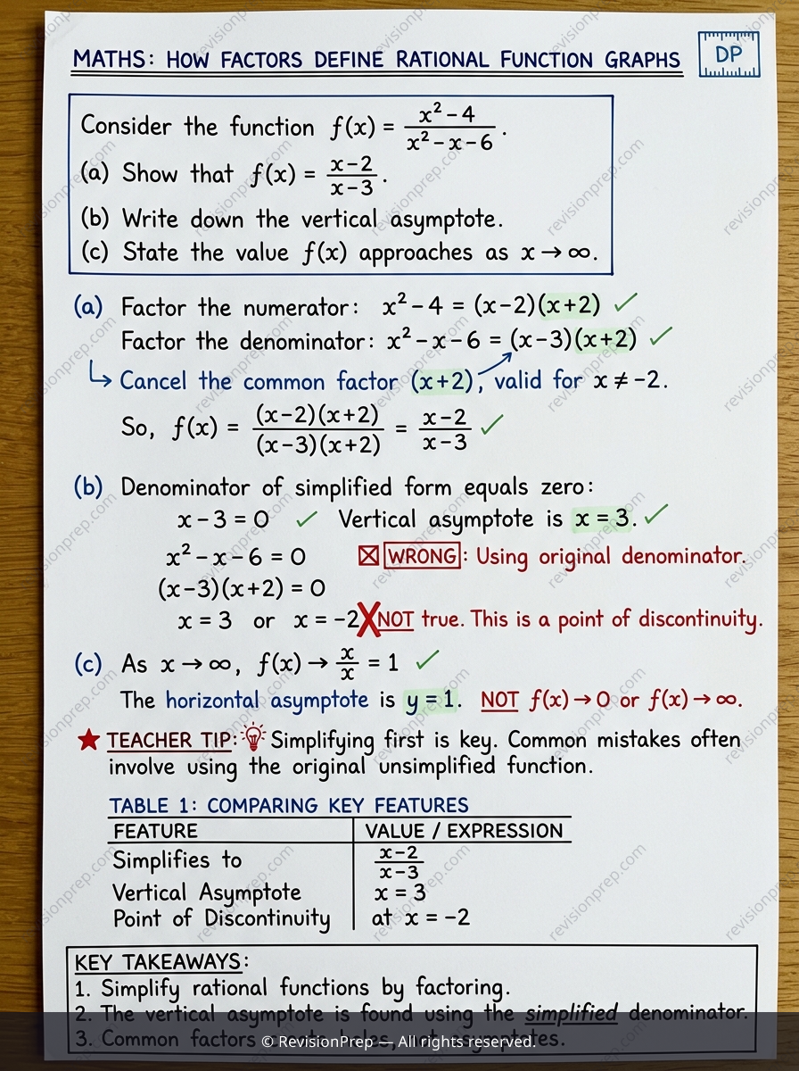 Maths: How Factors Define Rational Function Graphs