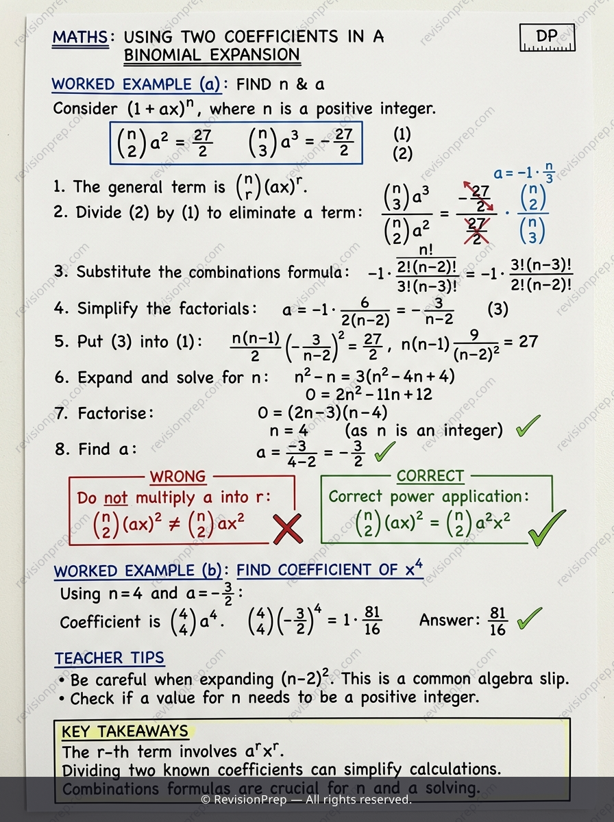 Maths: How Two Coefficients Unlock a Binomial Expansion