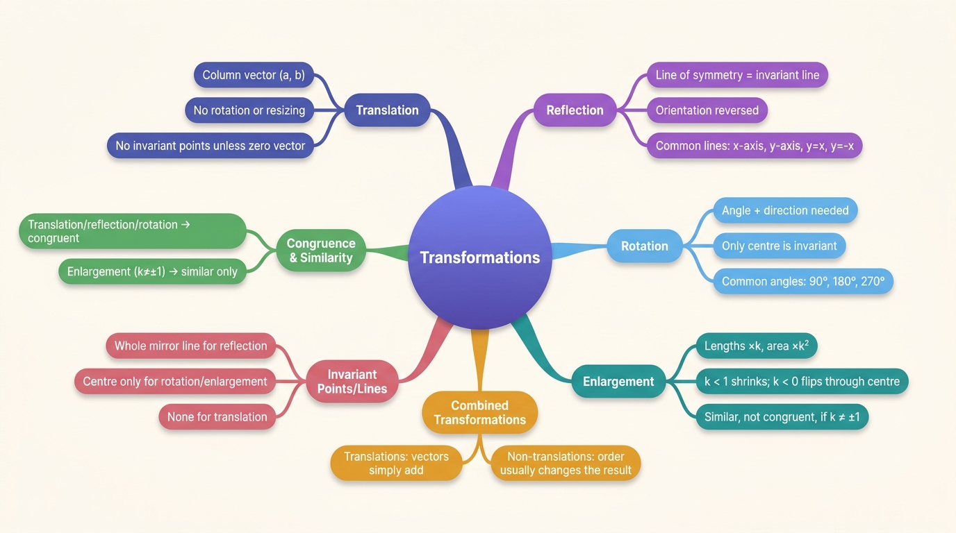 Mind map of Transformations centred on Transformations.